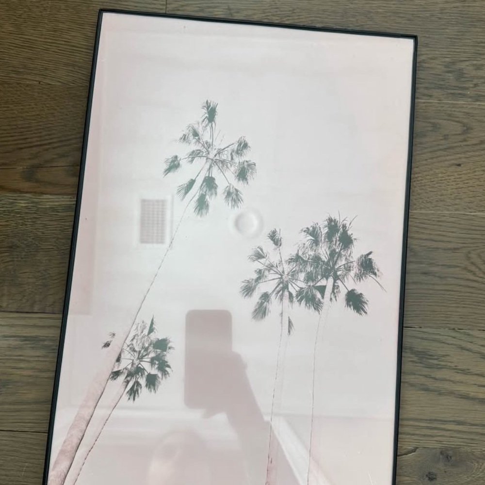 Palm Tree Wall Art in Black Frame